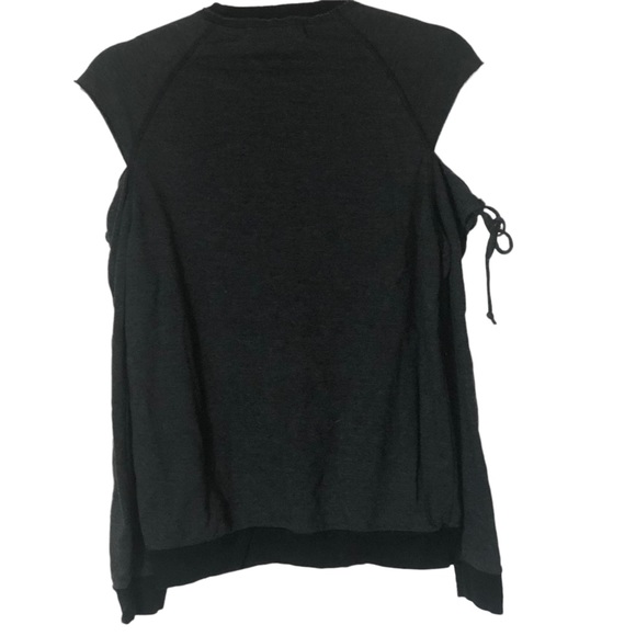 project Social T, Sweatshirt, cold shoulder, lace and tie long sleeves, EUC - Picture 6 of 6